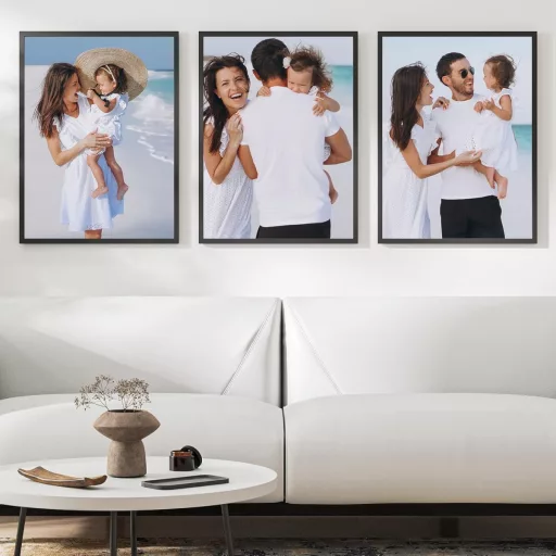 Joyshare A3 Fekete Képkeret MDF Fa Kerettel 27,9x42cm Akril Üveggel