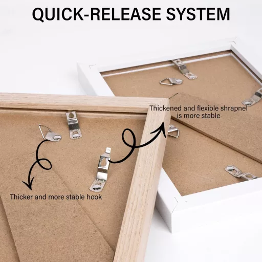 Joyshare 13x18 cm Tölgy MDF Képkeret Szett 5 db Akril Üveggel