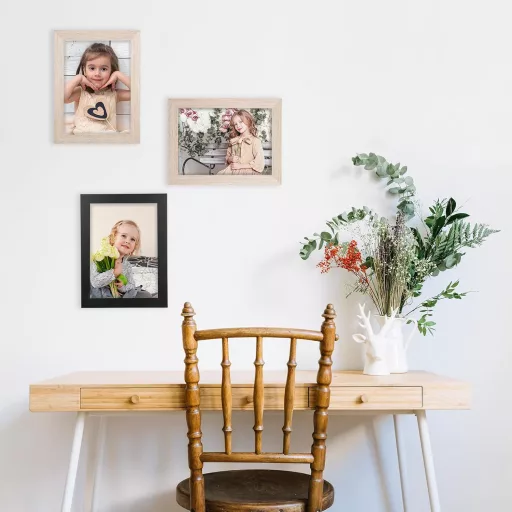 Joyshare Set 5 rame foto 13x18 cm MDF Stejar cu sticlă acrilică