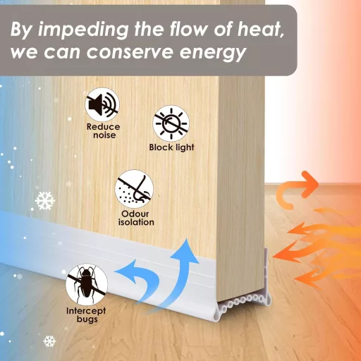 YOUSHARES Bandă de Etanșare pentru Ușă Albă 1m, Silicon Autoadeziv pentru Izolare împotriva Curenților de Aer