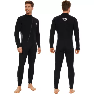   Costum de scafandru din neopren Owntop de 5 mm pentru bărbați și femei - cu fermoar frontal, mânecă lungă și protecție UPF50+