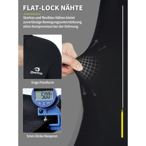 Owntop 5mm neoprén búvárkodási ruha férfiaknak és nőknek - elülső cipzárral, hosszú ujjal, UPF50+ védelemmel