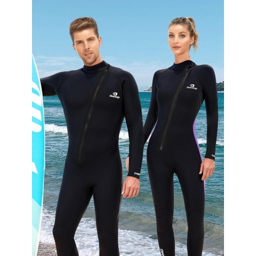 Owntop 5mm neoprén búvárkodási ruha férfiaknak és nőknek - elülső cipzárral, hosszú ujjal, UPF50+ védelemmel