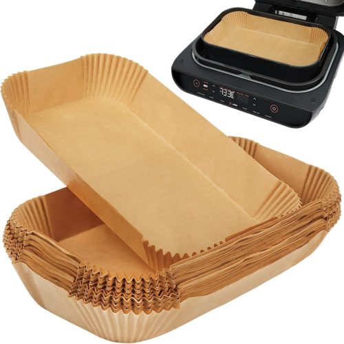 BYKITCHEN Sütőpapír Ninja Foodi MAX Grillhez és Airfryerhez - 100db Tapadásmentes Légkeveréses Sütőlap AG551EU Modellhez, 27,8×15cm