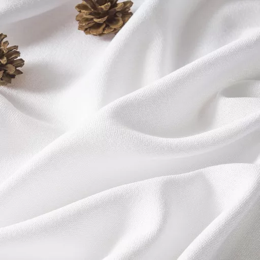 MRTREES Függöny Szövetgyűrűs Fehér Félig Átlátszó 240x140 cm Hálószoba Nappali