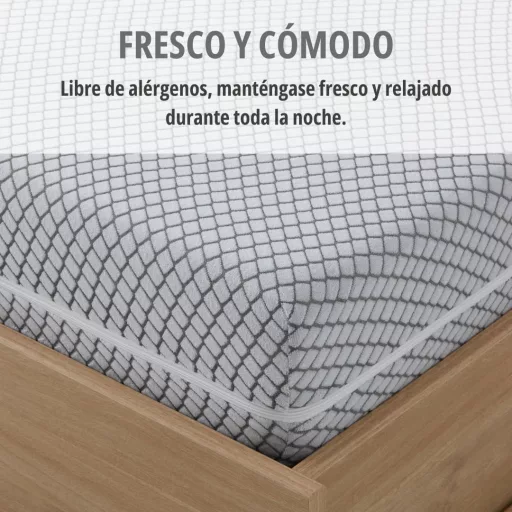 Degrees Home Teide 140cm Matracvédő Huzat Cipzárral Szürke