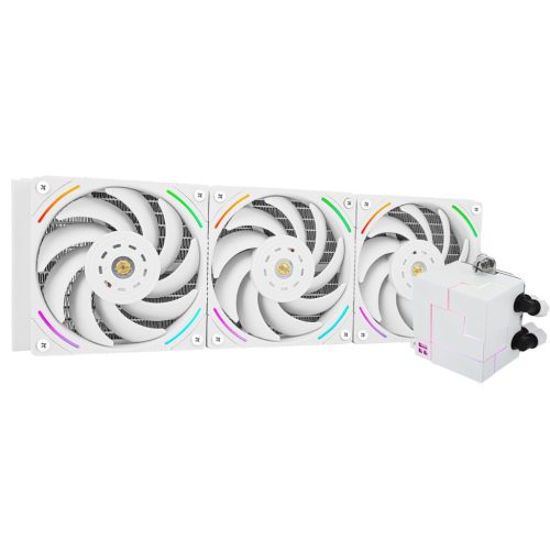 Cooler CPU cu lichid Thermalright Core Matrix 360 Alb, cu 3 ventilatoare PWM, rulment S-FDB 2150RPM, compatibil AMD AM4/AM5, Intel LGA1700/1200