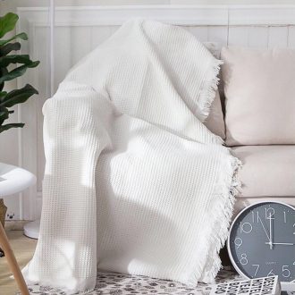   Bavlnený poťah na pohovku HAMON 130x180 cm, biely, prateľná prikrývka pre jednu osobu, pre deti a domácich miláčikov