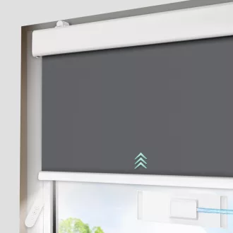  DENFOON Napelemes Elektromos Roletta Távirányítóval Sötétítő Függöny Akkumulátoros Motor