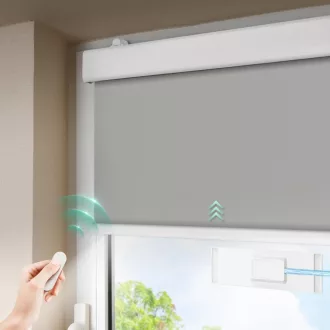   DENFOON Napelemes Elektromos Roletta Távirányítóval Sötétítő Függöny Akkumulátoros