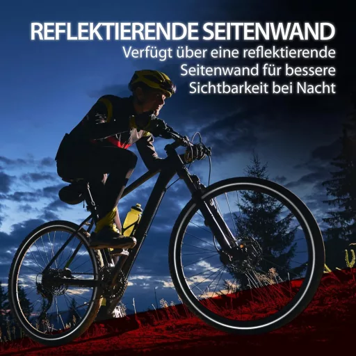Set Anvelope Pliabile Gravel Fincci 700x38c - 28x1.5" cu Protecție la Puncții, pentru Biciclete Hibrid și MTB, Dimensiune 40-622
