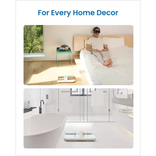 Cântar Digital de Baie RENPHO cu Afișaj LED, Capacitate 180 kg, cu Baterii incluse