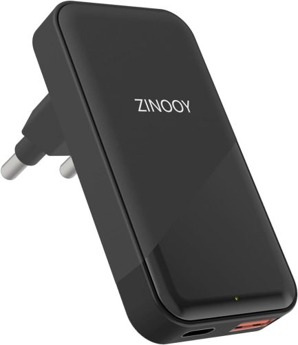 Încărcător Zinooy 35W USB C, Adaptor de perete plat pentru iPhone 11/12/13/15 Pro Max și dispozitive Samsung Galaxy, Încărcător rapid PD ultrasubțire