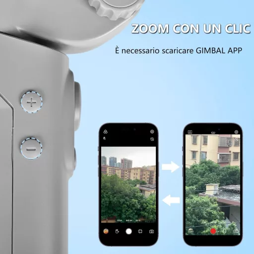 Stabilizator de telefon cu 3 axe STRBDYI, pliabil, cu urmărire AI, pentru iPhone și Android