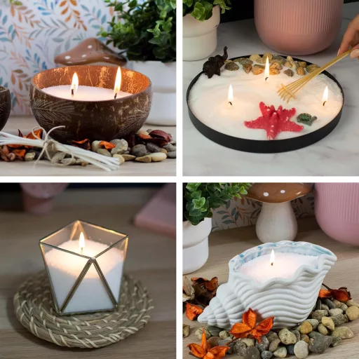 CANDELISS Gyöngy Gyertya Homok Fém Dobozban Luxus Viaszgyöngy Szett