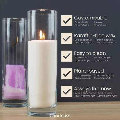 CANDELISS Perlová Sviečka z Pieskového Vosku v Kovovej Dóze – Luxusná Súprava Voskových Perličiek