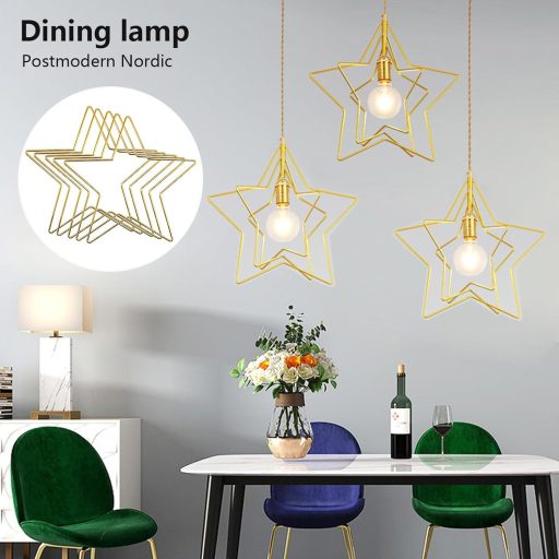 LZLUCKCOME Set metalnih obruča, 5 komada - Zlatna petokraka zvijezda 150 mm hvatač snova DIY obrt