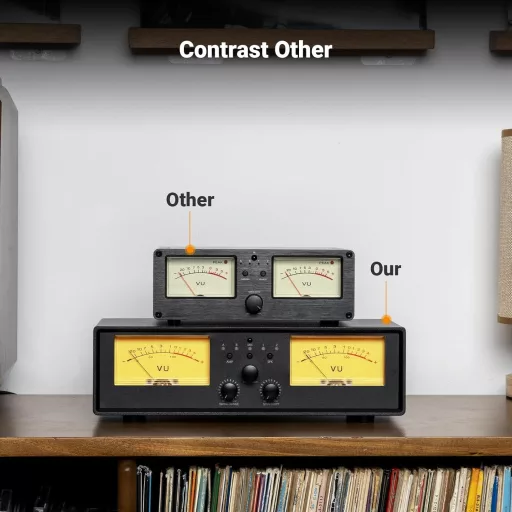 NEOHIPO ET30 VU-Meter Erősítő Hangszóró Kapcsoló 2 Be/Kimenet dB Kijelzővel