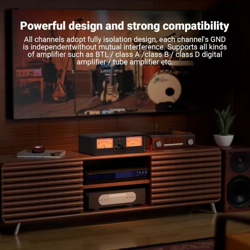 NEOHIPO ET30 VU-Meter prepínač zosilňovačov a reproduktorov 2 vstupy/výstupy s dB displejom