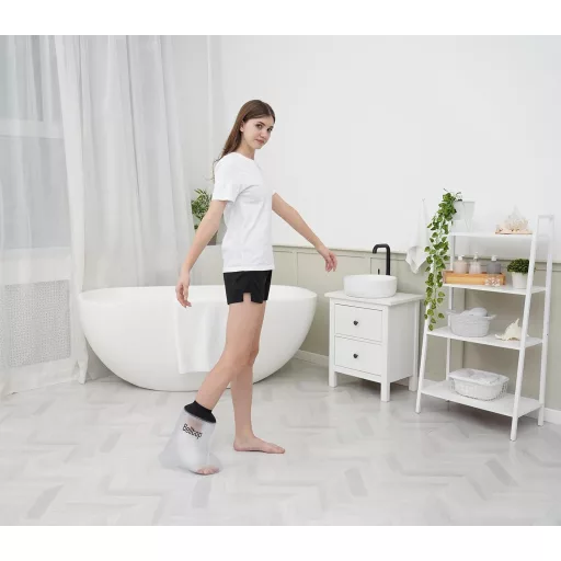 Husă impermeabilă de protecție pentru ghips pe picior belltop - pentru duș și baie, protecție reutilizabilă pentru leziuni