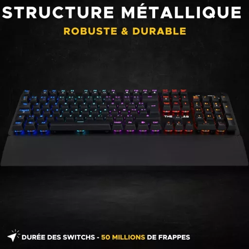 THE G-LAB Bluetooth Billentyűzet AZERTY Francia Fekete Vezeték Nélküli