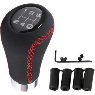   JNNJ Manuális Váltógomb Alumínium Piros Csíkos 5 Fokozat Autó Váltó