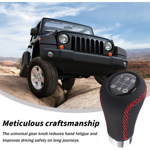 JNNJ Manuális Váltógomb Alumínium Piros Csíkos 5 Fokozat Autó Váltó