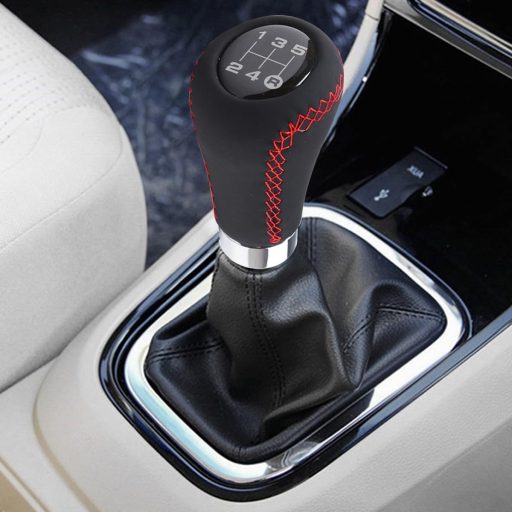 JNNJ Manuális Váltógomb Alumínium Piros Csíkos 5 Fokozat Autó Váltó