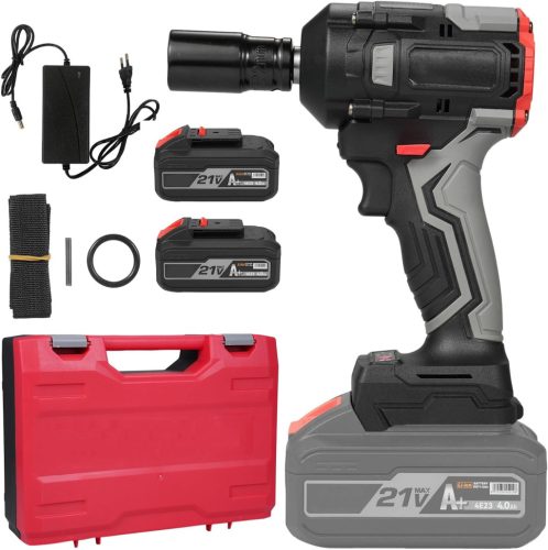 Nanwei 350Nm Akkus Ütőkulcs, 21V, 2x4Ah, 3000RPM, Autószereléshez