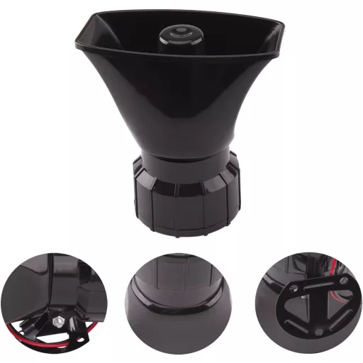 FARBIN 7 Hangú Rendőrségi Sziréna - 12V 100W Vezeték Nélküli Autó Hangszóró Távirányítóval - 120dB Vészjelző Kürt Univerzális Járművekhez