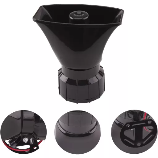 FARBIN 7 Hangú Rendőrségi Sziréna - 12V 100W Vezeték Nélküli Autó Hangszóró Távirányítóval - 120dB Vészjelző Kürt Univerzális Járművekhez