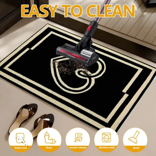 Covoraș de intrare lavabil Artanchao, impermeabil, antiderapant, pentru reținerea murdăriei