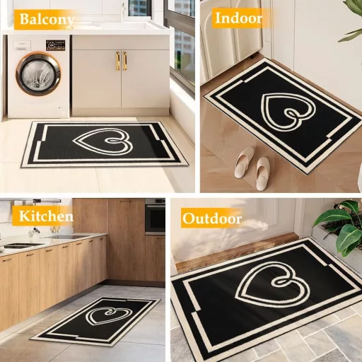 Artanchao Mosható Bejárati Szőnyeg Vízálló Csúszásmentes Szennyeződés Csapda