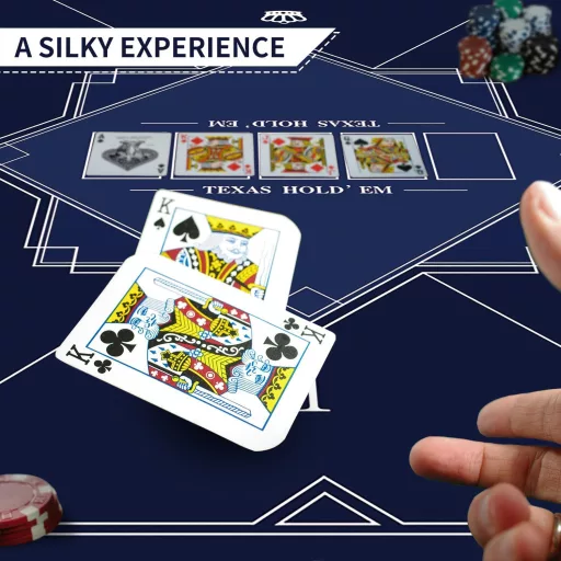 LaiEr 140x140 cm Vízálló Póker Alátét - Összehajtható Gumi Póker Asztallap Texas Hold'em és Blackjack Játékokhoz