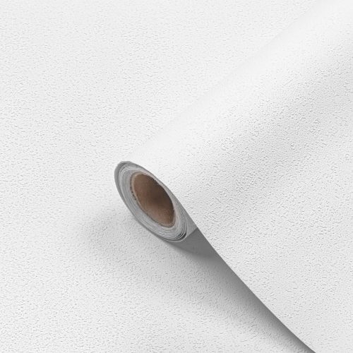myforHD Öntapadós Fehér Tapéta 40x300 cm - Vastag PVC Bútorfólia Modern Texturált Felülettel - Könnyen Vágható Bútor Matrica