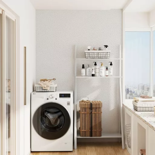 myforHD Öntapadós Fehér Tapéta 40x300 cm - Vastag PVC Bútorfólia Modern Texturált Felülettel - Könnyen Vágható Bútor Matrica