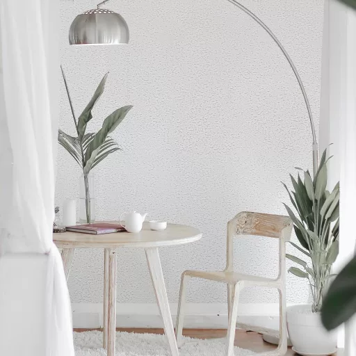 myforHD Öntapadós Fehér Tapéta 40x300 cm - Vastag PVC Bútorfólia Modern Texturált Felülettel - Könnyen Vágható Bútor Matrica