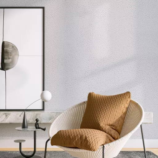 myforHD Öntapadós Fehér Tapéta 40x300 cm - Vastag PVC Bútorfólia Modern Texturált Felülettel - Könnyen Vágható Bútor Matrica