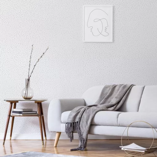 myforHD Samolepiaca Biela Tapeta 40x300 cm - Hrubá PVC Nábytková Fólia s Modernou Textúrovanou Povrchovou Úpravou - Ľahko Rezateľná Nálepka na Nábytok