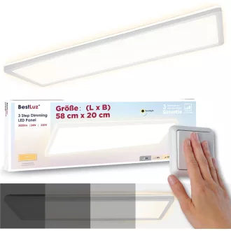   BestLuz LED Panel Mennyezeti Lámpa 580x200mm Dimmelhető Semleges Fehér