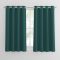 PONY DANCE Sötétzöld Fényáteresztést Gátló Függöny - Hőszigetelő Karikás Sötétítő, 2 db, 145x140 cm, Téli Hővédelem, Energiatakarékos