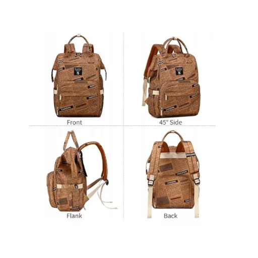 Pomelo Best Ruksak za previjanje Macaron - Vodootporna torba za bebe velikog kapaciteta s podlogom za previjanje za roditelje