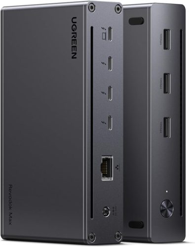 UGREEN Revodok Max 208 Thunderbolt 4 Dokkoló - 40Gbps, 3 TB4 Port, Dual 4K@60Hz/8K Kijelző, 85W Töltés, Gigabit Ethernet, Mac Mini M4 Pro Ko