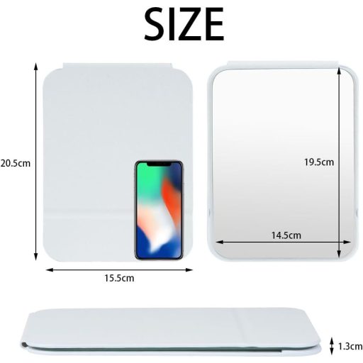 Oglindă de călătorie pliabilă OSDUE, oglindă portabilă pentru machiaj 20,5x15,5cm