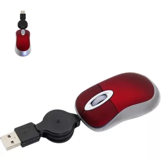   LIKE SHOW Mini miš Minnie s USB kabelom na uvlačenje, 1600 DPI žičani računalni miš za putovanja