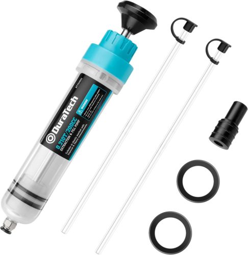DURATECH Olajleszívó Pumpa 200ml - Kézi Szivattyú Szintjelzővel, 284mm Olajfeltöltő Szivattyú Motor-, Váltó-, Differenciálmű Olajhoz és Hűtő