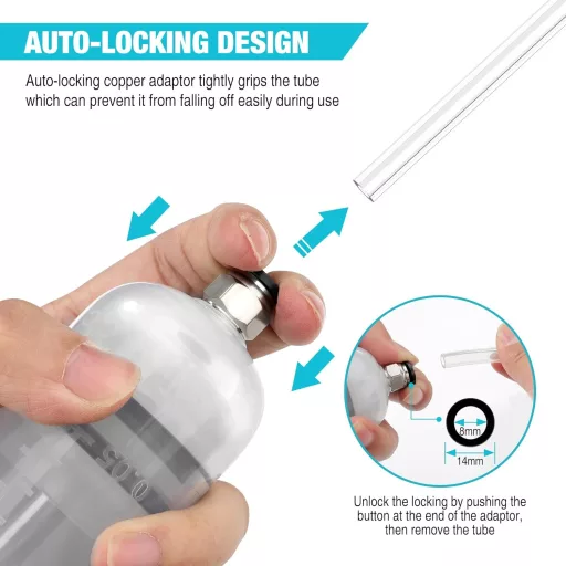 DURATECH Olajleszívó Pumpa 200ml - Kézi Szivattyú Szintjelzővel, 284mm Olajfeltöltő Szivattyú Motor-, Váltó-, Differenciálmű Olajhoz és Hűtő