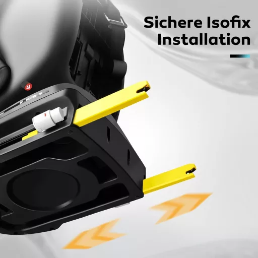LETTAS 360° Forgatható I-Size Gyerekülés 40-150 cm, 0-36 kg, ISOFIX Rögzítéssel, ECE R129 Szabvány, 0-12 Éves Korig, 5-Pontos Biztonsági Öv,