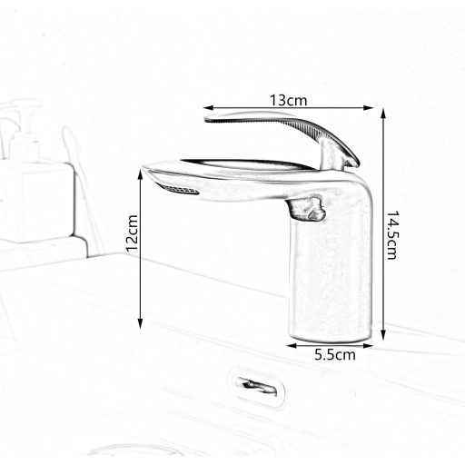 Kelelife Fehér Fürdőszobai Vízesés Csaptelep - Egykaros Mosdócsap Sárgarézből, Könnyű Szereléssel, Cseppmentes Kialakítással