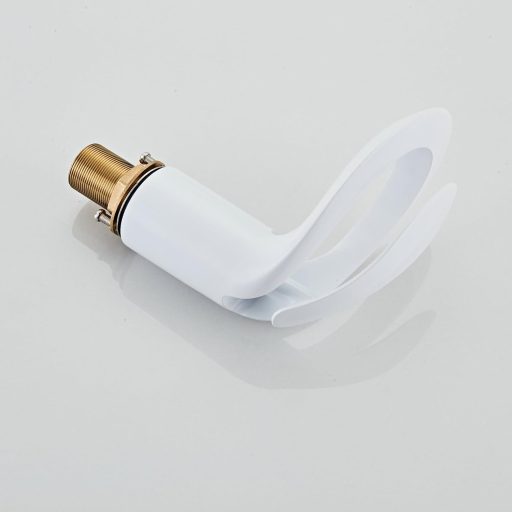 Kelelife Biela Vodopádová Kúpeľňová Batéria - Jednopáková Umývadlová Batéria z Mosadze, Jednoduchá Montáž, Konštrukcia Bez Odkvapkávania